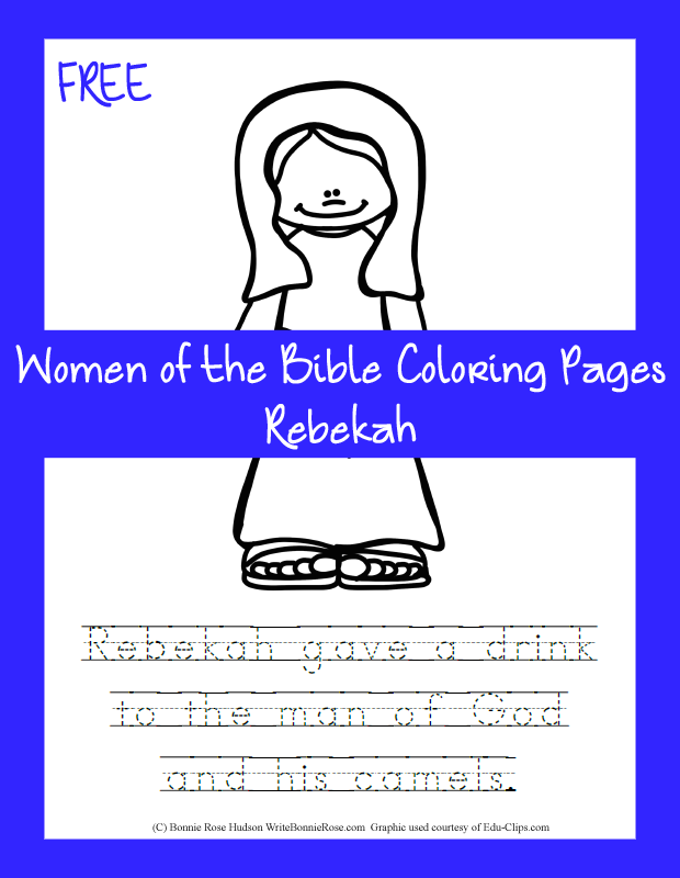 Free Bible Coloring Page-Rebekah