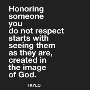 Honoring someone you don't respect...