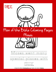 FREE Men of the Bible Coloring Page-Moses