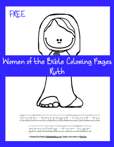 Free Women of the Bible Coloring Page - Ruth