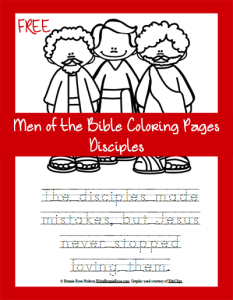 Free Bible Coloring Page-Men of the Bible-Disciples