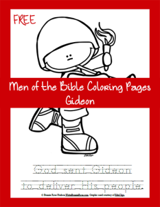Free Men of the Bible Coloring Page-Gideon