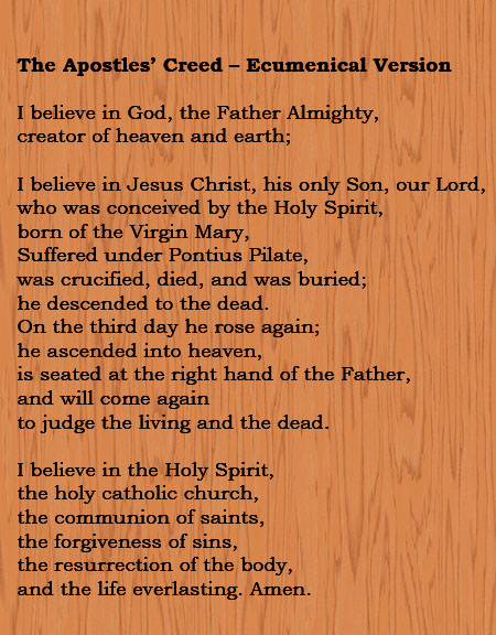 Apostle catholic the creed The Apostles