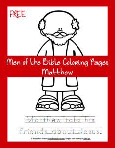 Men of the Bible Coloring Page-Matthew