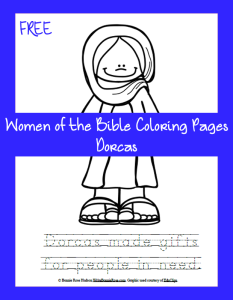 Women of the Bible Coloring Page-Dorcas