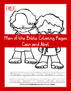 Men of the Bible Coloring Page-Cain and Abel