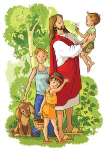 48482707 - jesus with children