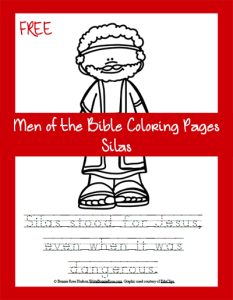 FREE-Men of the Bible Coloring Page-Silas