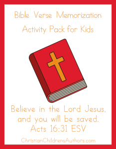 Bible Verse Activities for Kids-Acts 16:31