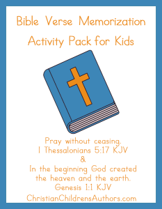 Bible Verse Activities for Kids-I Thessalonians 5:17 and Genesis 1:1