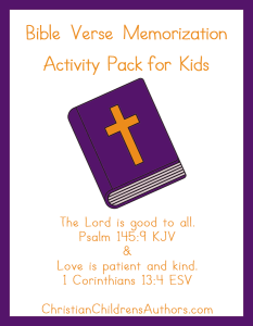 Bible Verse Activities for Kids-Psalm 145-9 KJV and ICor 13-4 ESV