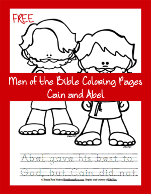 FREE Men of the Bible Coloring Page – Cain and Abel – Christian ...