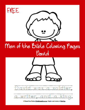 FREE Men of the Bible Coloring Page – David – Christian Children's Authors