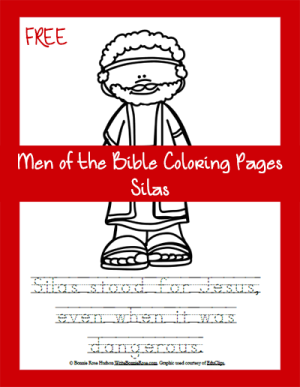 FREE Men of the Bible Coloring Page-Silas – Christian Children's Authors