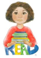 Girl with Books by Lori Z. Scott